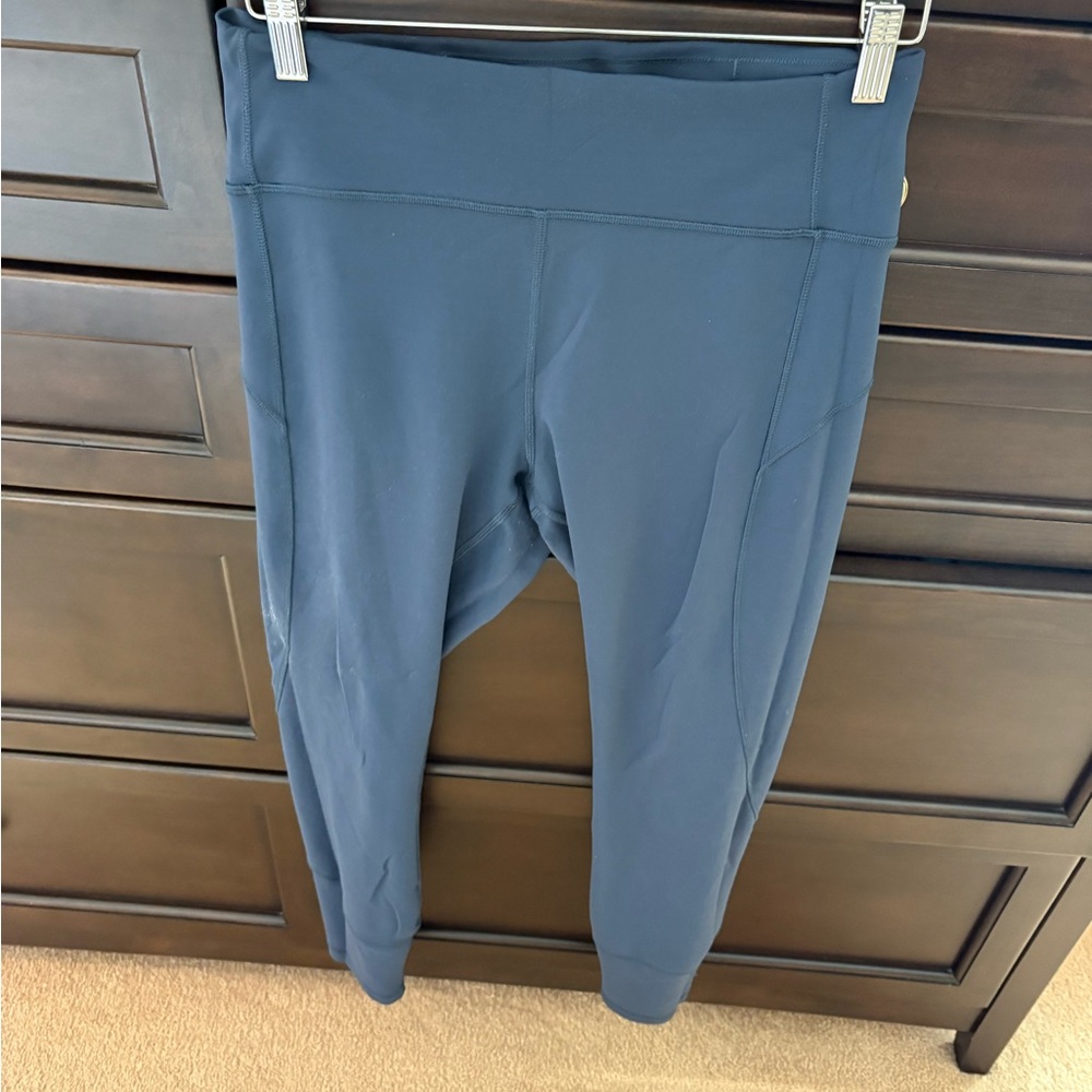 lululemon athletica high rise 25” inseam dark blue leggings